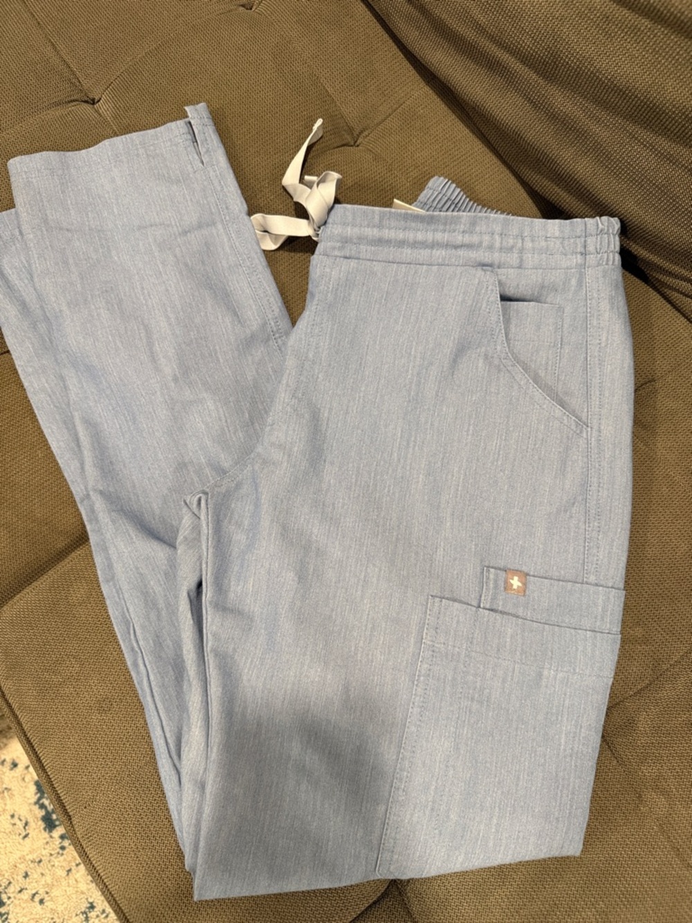 Figs Heather Indigo Women's Scrub Yola skinny Pants